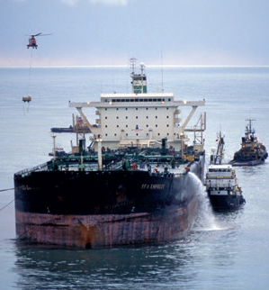 Sea Empress oil spill offshore UK 1996.
