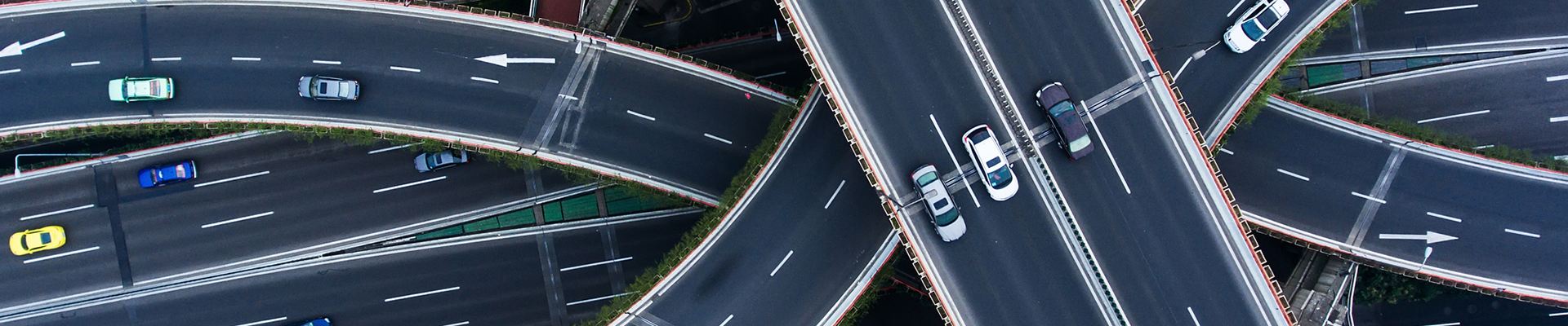 Aerial view of a road system