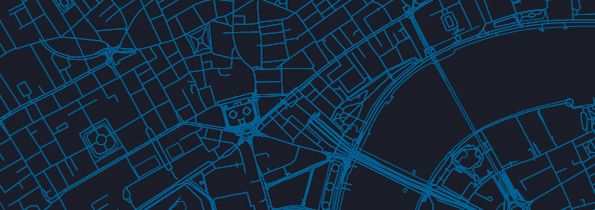 Blueprint of a city's streets
