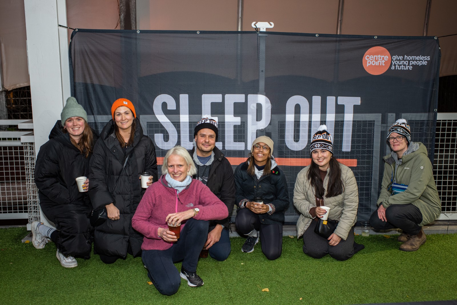 The Lloyd's sleep out team
