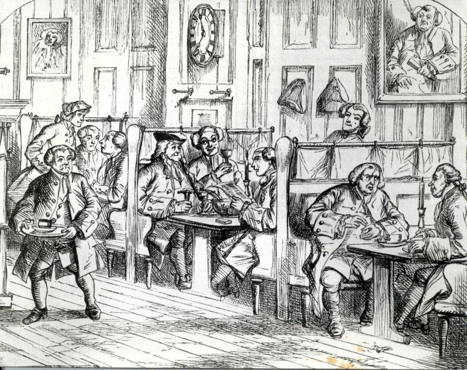 An artist’s impression of Edward Lloyd’s Coffee House