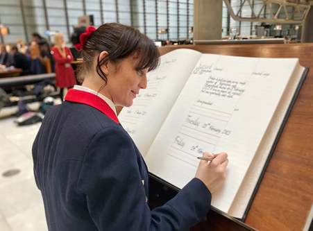 Lloyd's waiter Zsofia Korodi records a lost vessel in the Casualty Book