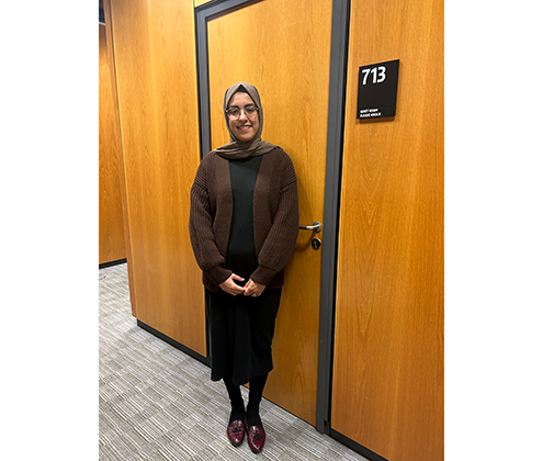 Forida outside the prayer room