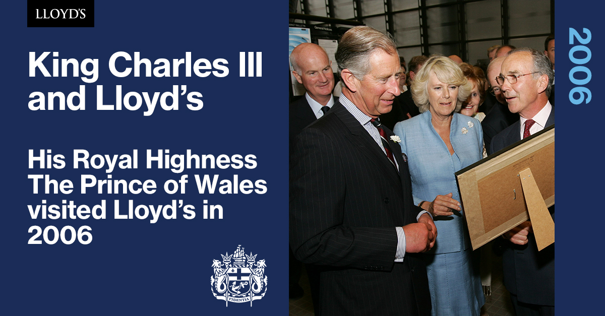 King Charles III visiting Lloyd's in 2006