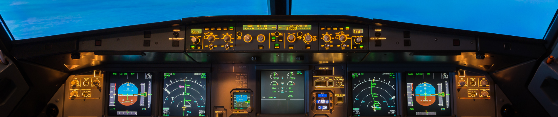 Airplane cockpit
