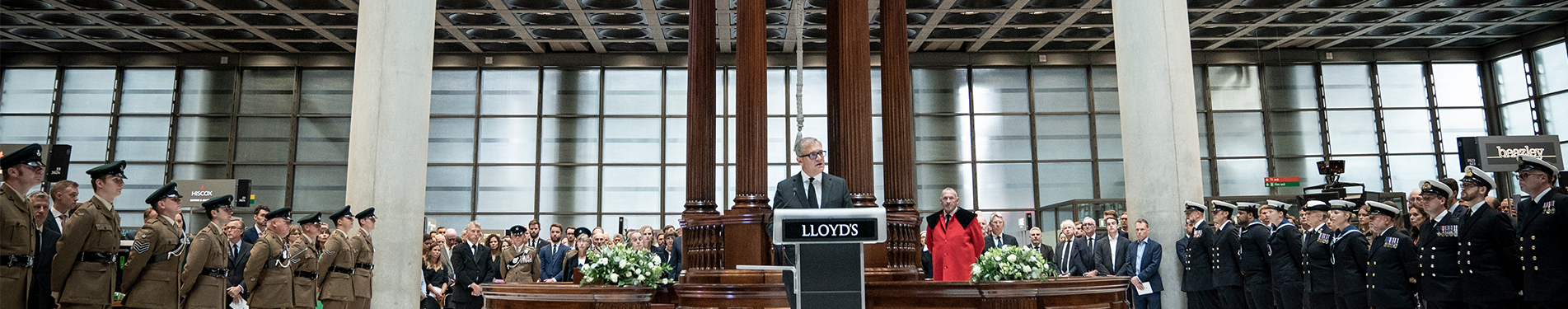 The Lloyd's Chairman addressing the Underwriting Room