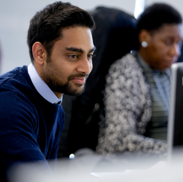 Lloyd's colleagues at their desks