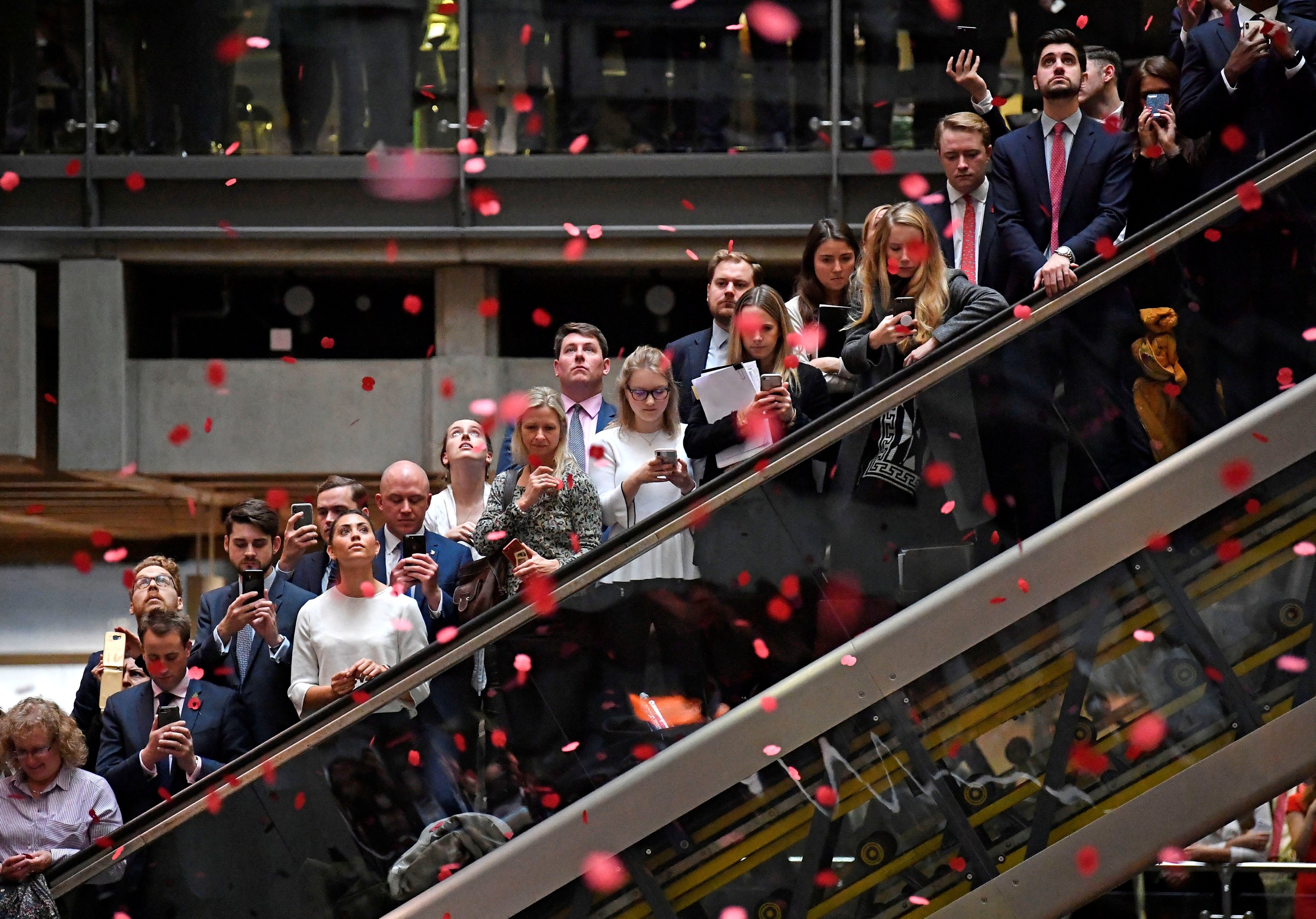 Remembrance Day ceremony in the Lloyd's Underwriting Room